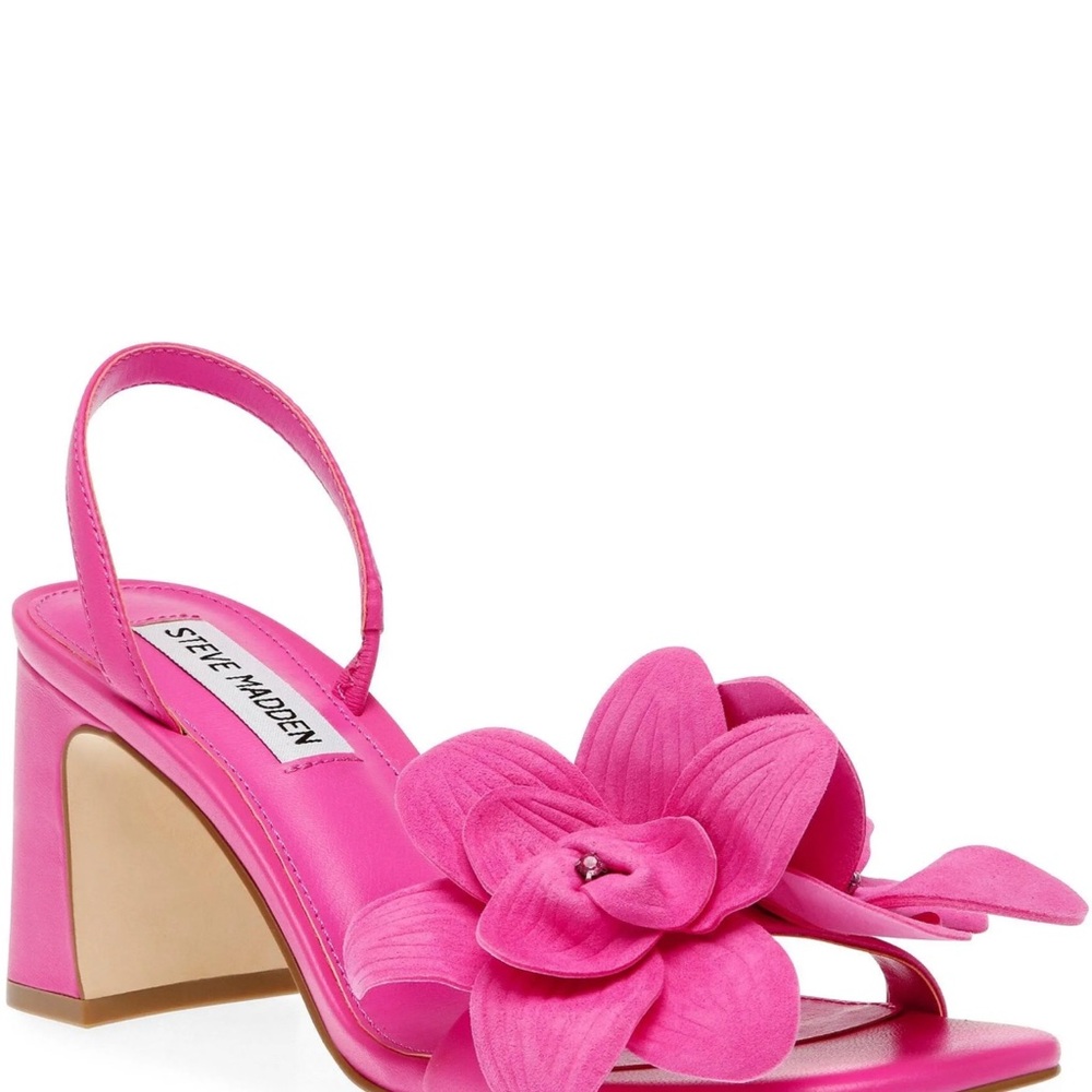 Steve Madden Pink Block Heel Slingback Heels